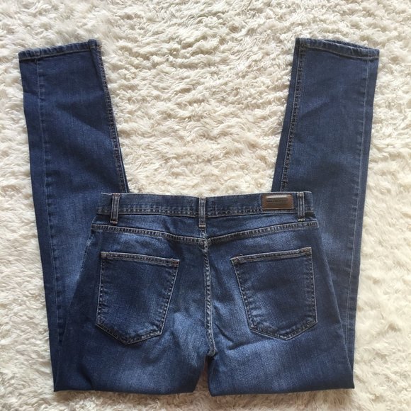 ZARA JEANS Collection Women's Straight Jeans Mid Rise Logo RN USA 773  Blue 34 - Picture 5 of 10